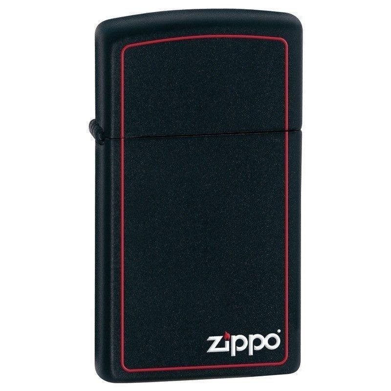 Zippo Lighter – Slim Black Matte Zippo Border