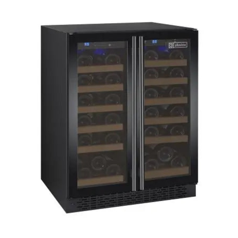 Allavino 24″ Wide FlexCount II Tru-Vino 36 Bottle Dual Zone Black Wine Refrigerator