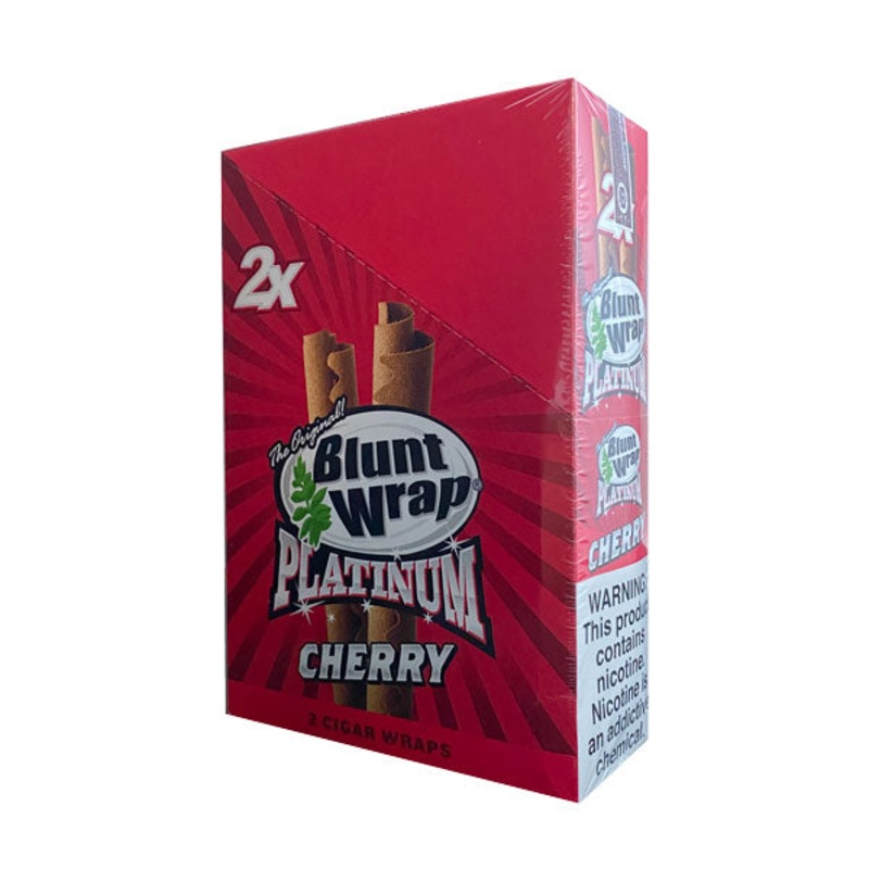 Blunt Wrap Cherry Double Platinum Wraps Cherry 25 Packs of 2