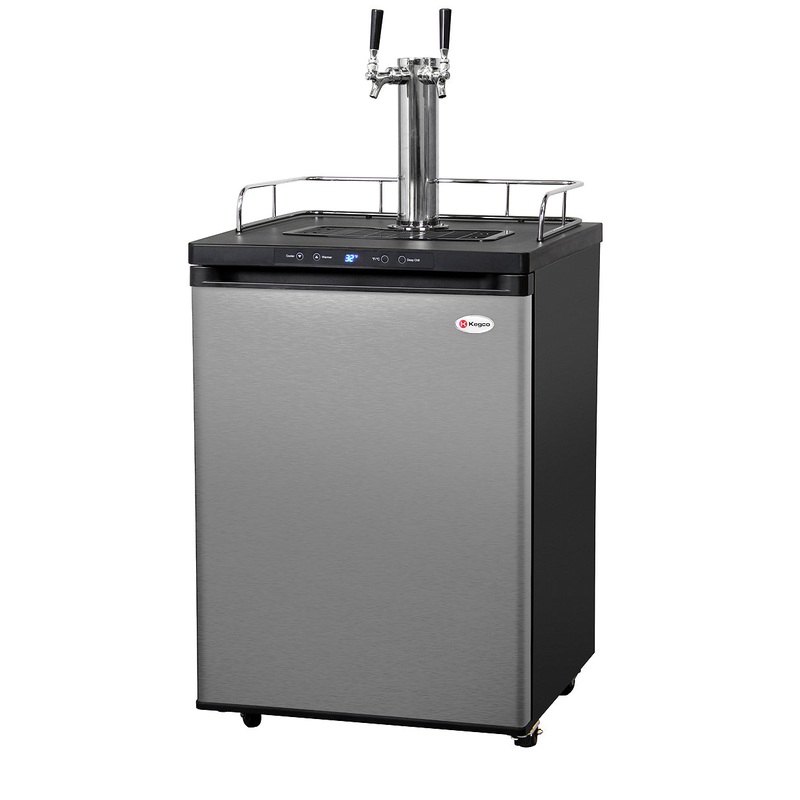 Kegco K309SS-3 Triple Faucet Digital Kegerators – Stainless Steel Door