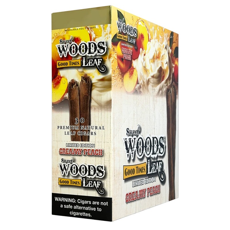 Sweet Woods Creamy Peach Cigars Creamy Peach 15 Packs of 2