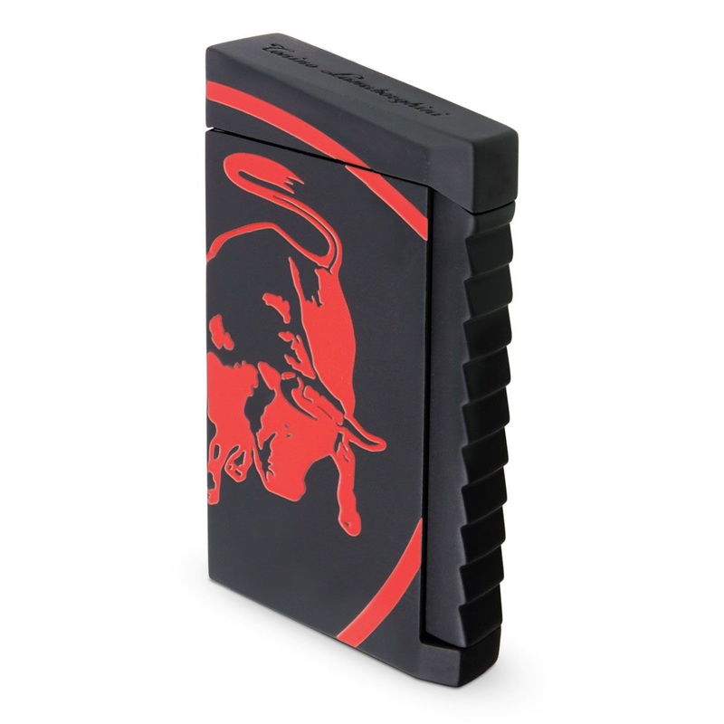 Tonino Lamborghin Il Toro Black Rubberized Finish Lighter – Red Bull