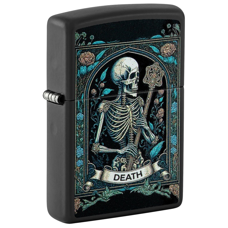 Zippo Lighter: Death Tarot Card – Black Matte 81572
