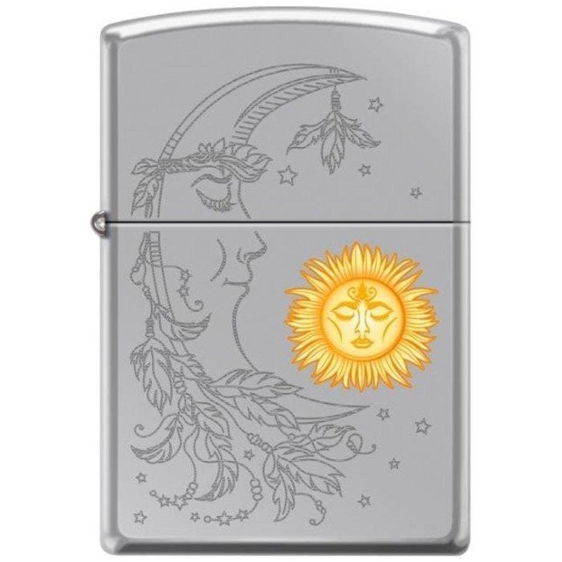 Zippo Lighter – Sun & Moon Hi Polish Chrome
