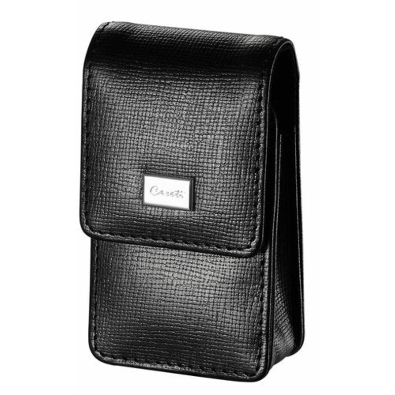 Caseti Etch Black Leather Weave Pattern Lighter Case