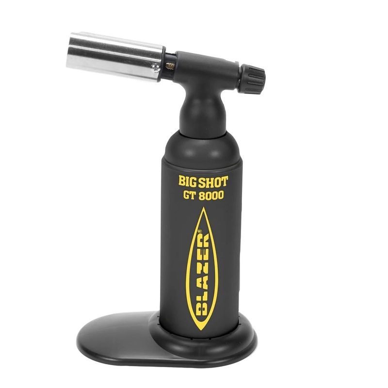 The Big Shot Anti-Flare Butane Torch Lighter by Blazer Black & Yellow