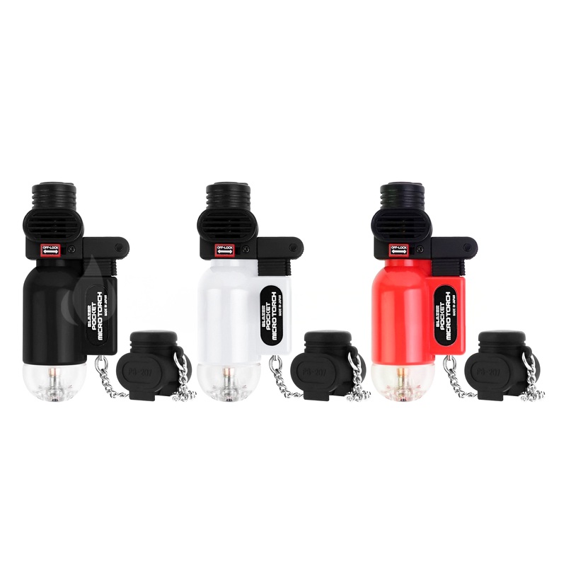 “The Torch” Pocket Blazer Lighter By Blazer Black & Clear