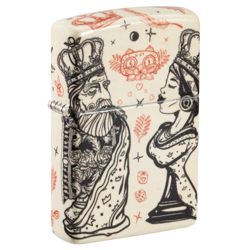 Zippo Lighter: Chess Pieces, King and Queen – 540 Color 46029
