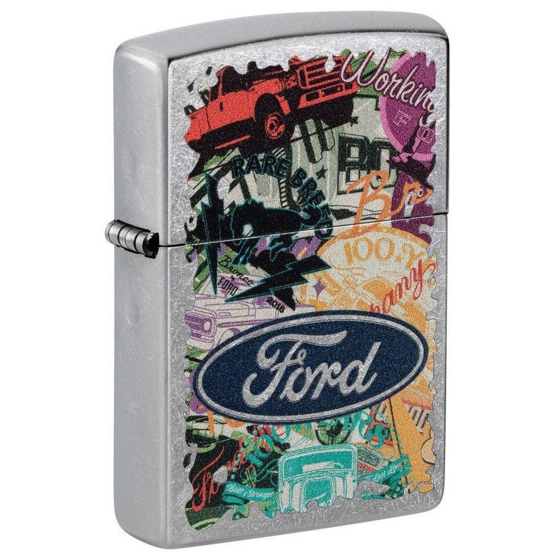 Zippo Lighter: Fords Motor Icons – Street Chrome 48755