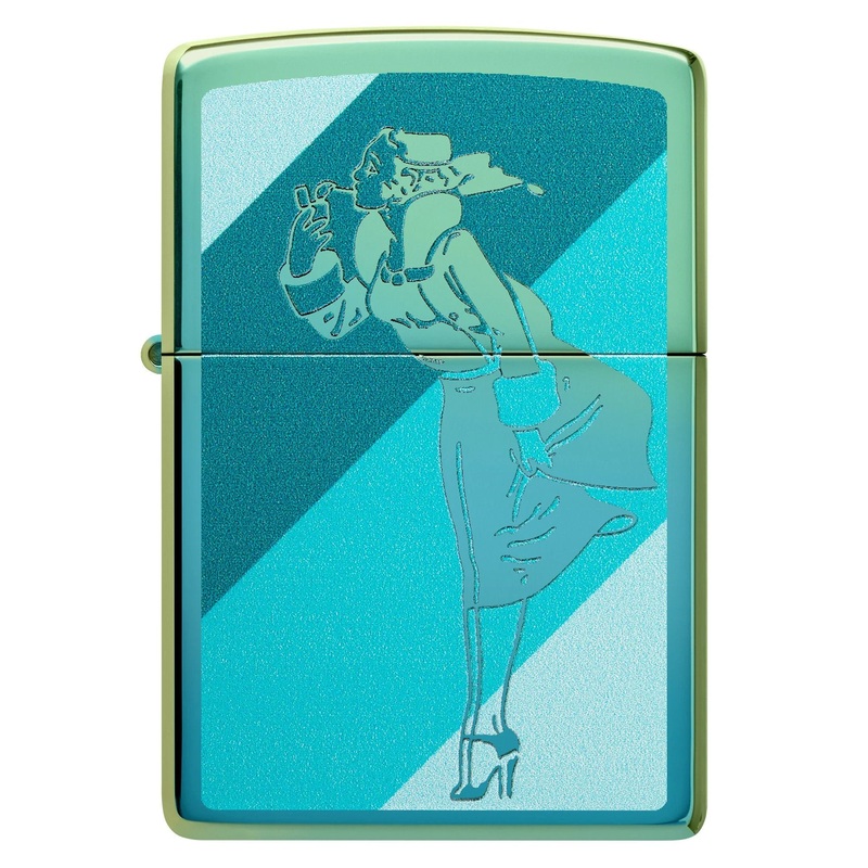 Zippo Lighter – Teal Windy