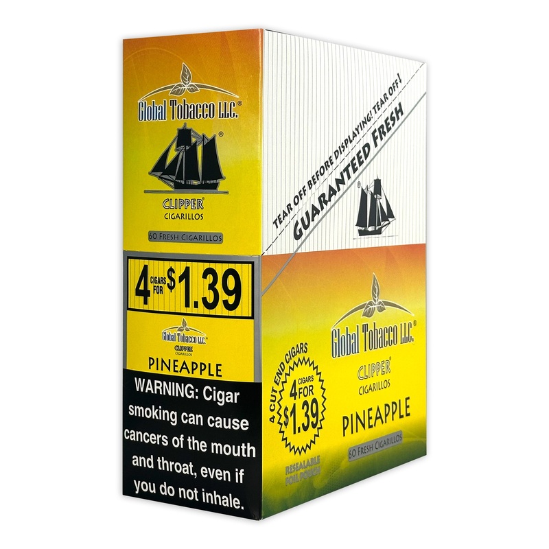 Clipper Pineapple Cigarillos Pineapple 15 Packs of 4