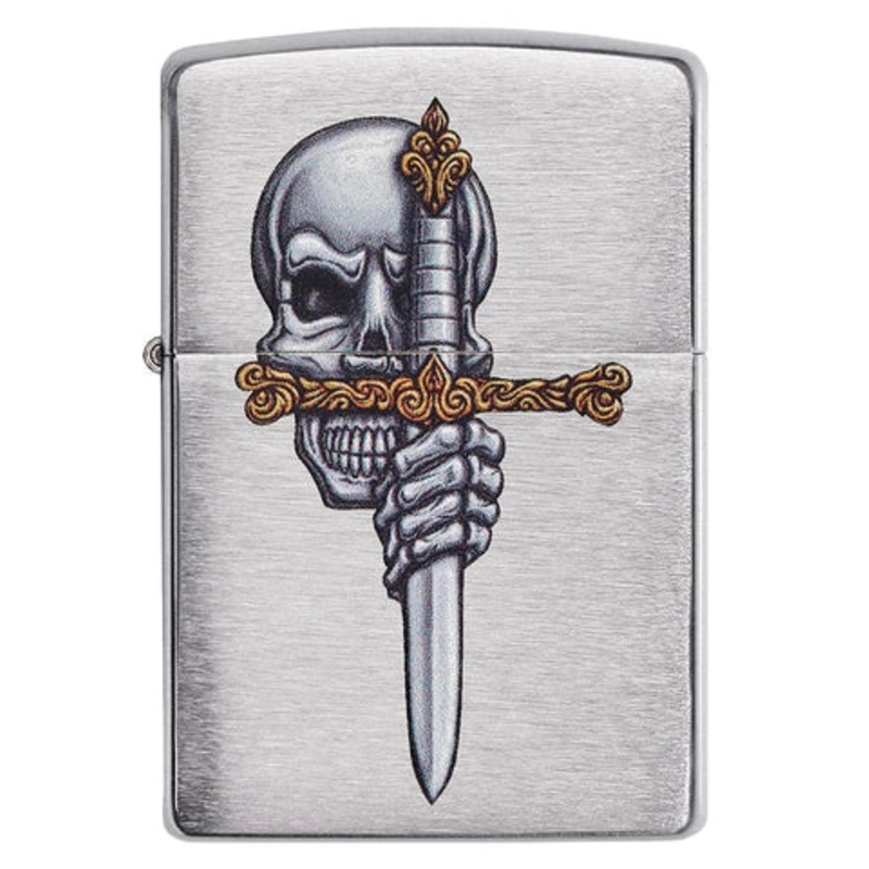 Zippo Lighter – Sword Skull