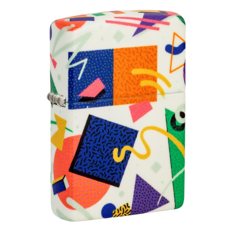 Zippo Lighter: Throwback Pattern Design, 540 Color – Glow-in-the-Dark Green 46286