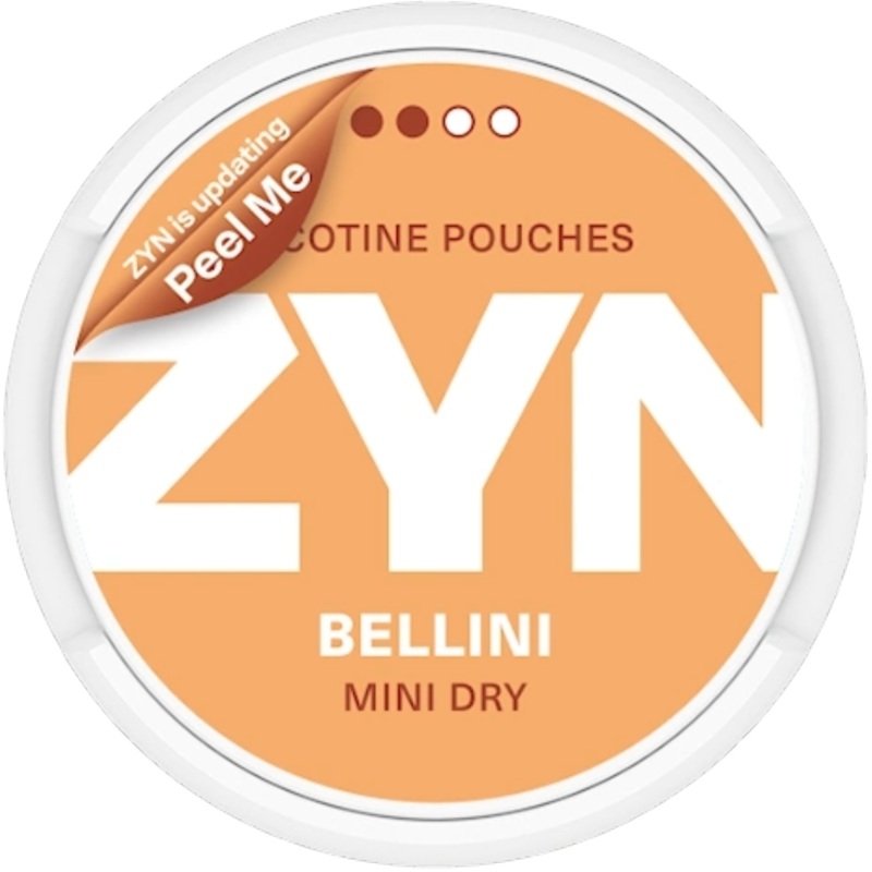 Zyn Nicotine Pouches Bellini Mini – 5 Pack 3mg (20 Pouches/Can)
