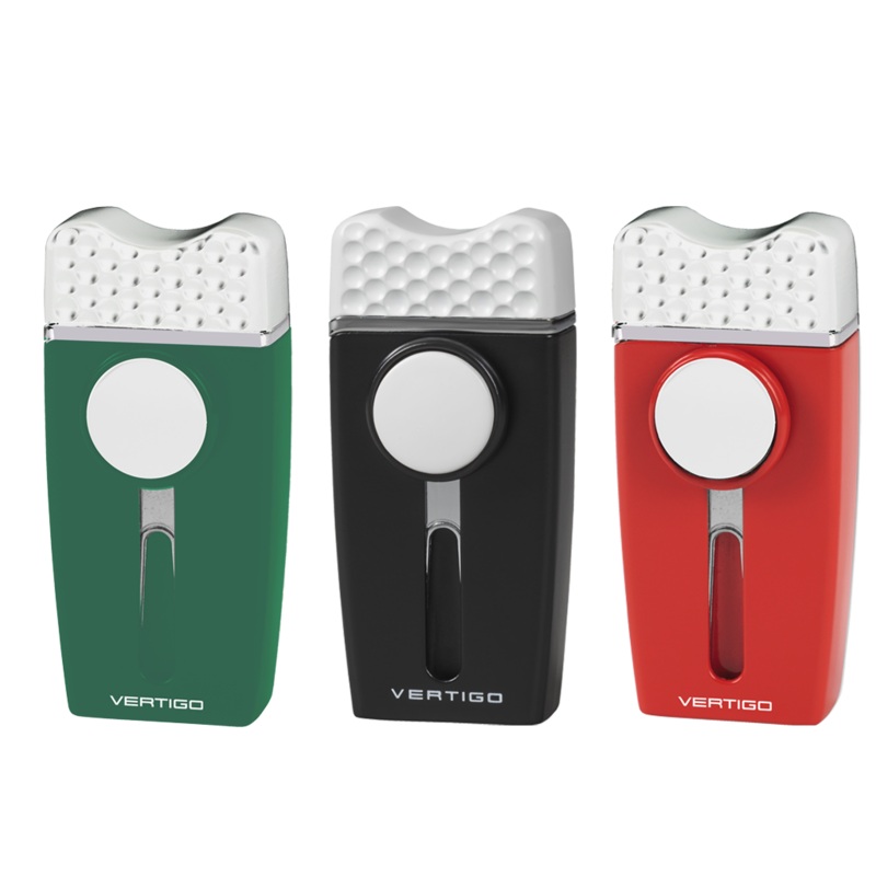 Vertigo Tee Time Golf Single Flame Torch Lighter Red & White